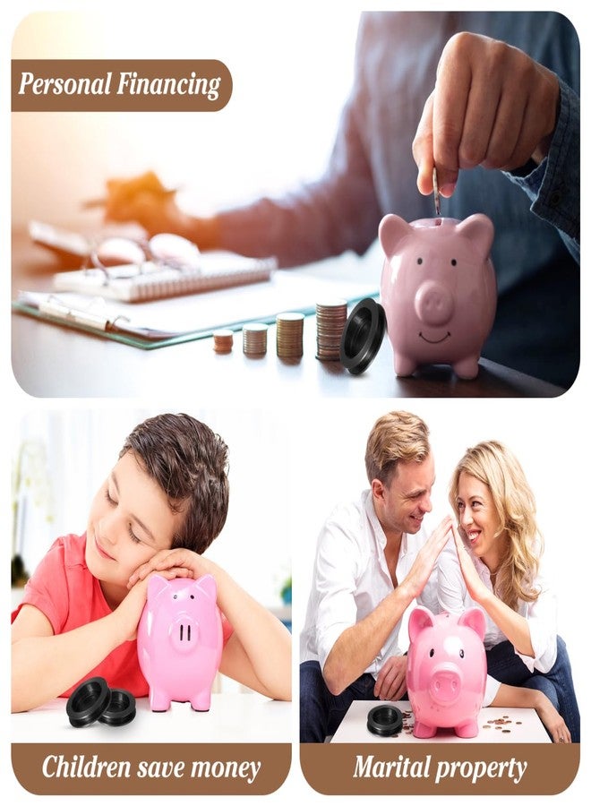 SHOWERORO Round Rubber Piggy Bank Plugs 1.5 Inch Replacement Stoppers for Money Saving Boxes Secure Fit Durable Coin Bank Bottom Caps for Toys and Home Use - Image 3